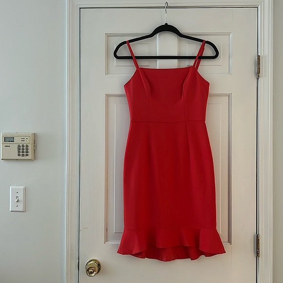 Coral French Connection Midi Dress - Picture 1 of 2